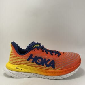 Hoka One One Mach 5 Running Shoes Mens Size 8 D Flame Dandelion Orange Sneaker